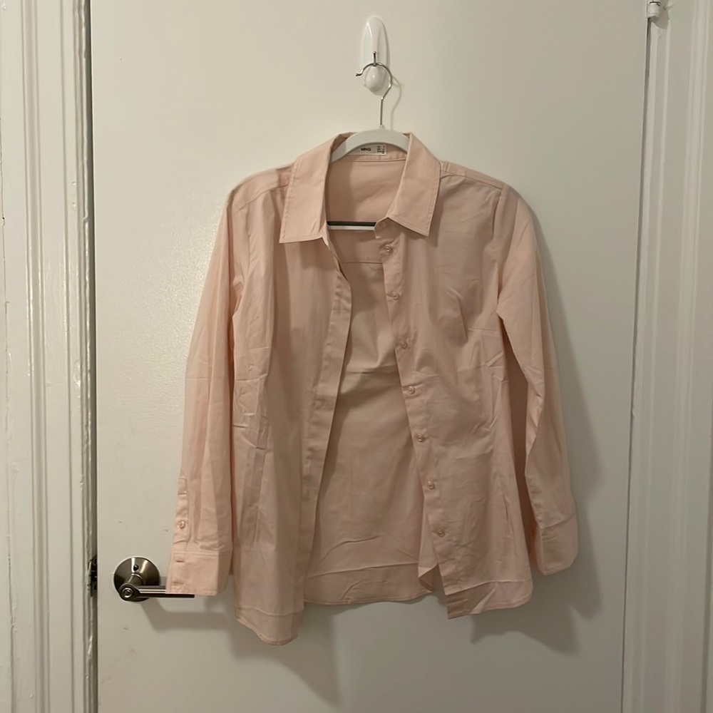 Beige Pink Cotton Blouse